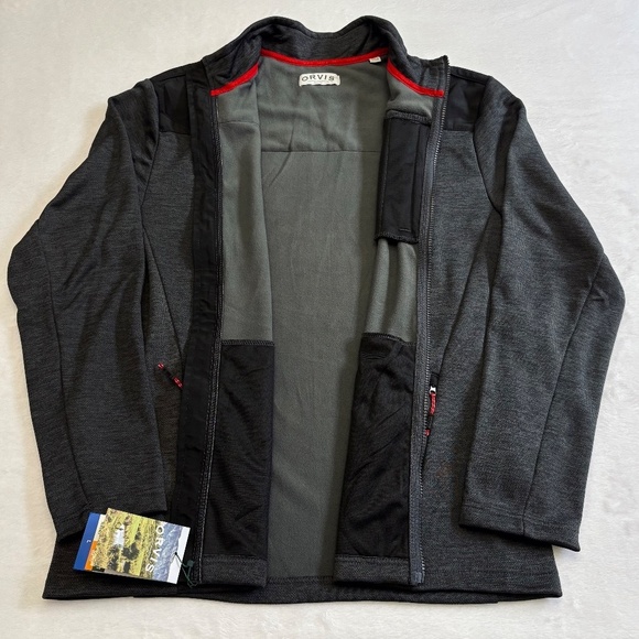 Orvis Men's Full Zip Bonded Mesh Jacket, Phantom Black/Dark Gray, Large, NWT - Picture 7 of 16